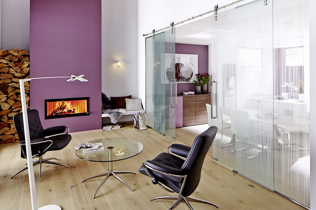 Раздвижные стеклянные перегородки