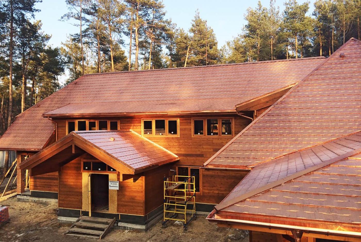 Монтаж медной кровли